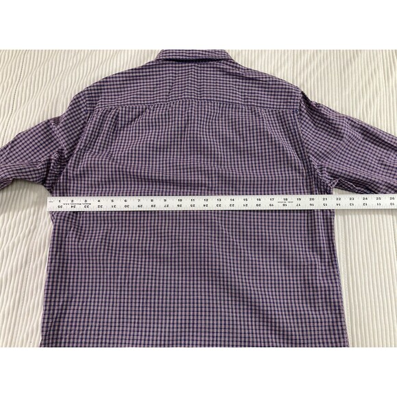 RYE by Hawker Men’s M Tall Blue Red Plaid Button Down Shirt Long Sleeve - Picture 9 of 10